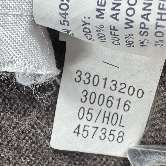 Merino Wool Sweater Women Med Brown Textured V-Neck Knit Top Y2K 90s Era Classic - Picture 10 of 15